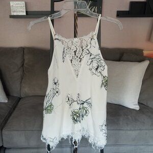 UO Cream floral Tank